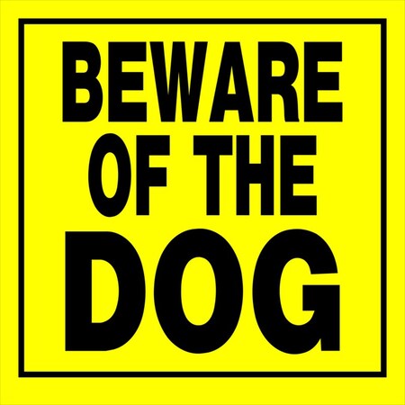 Hillman Beware of the Dog, Plastic, 11 in x 11 in 840171